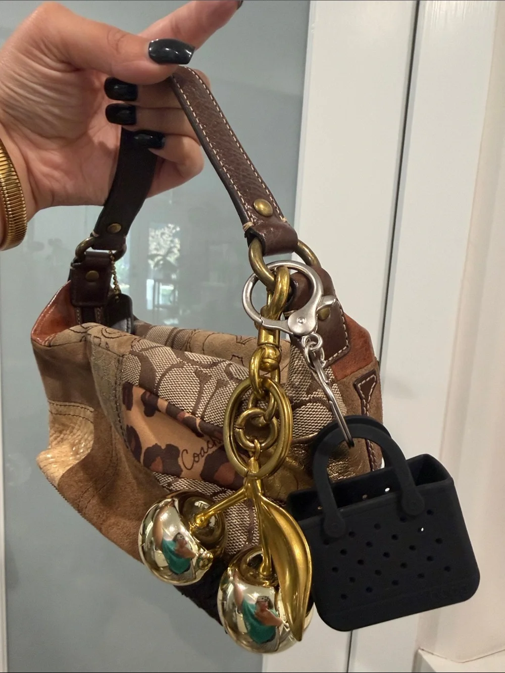 BOGG BAG Black Tiny Tote Keychain